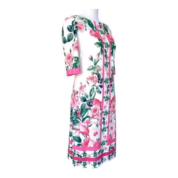 Eliza J Pink and White Floral Stretch Tunic Dress Size 4 Small‎ NWT Retails $128 - Picture 5 of 9